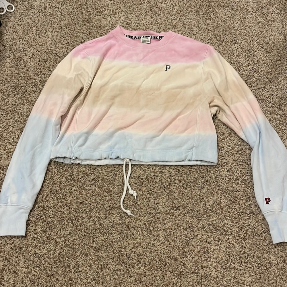 PINK Cropped Shirt S